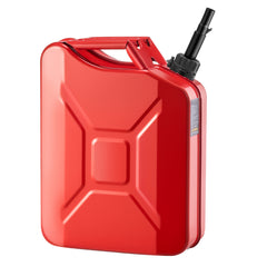 Metal Fuel Container, 5.3 Gallon, Fuel Jerry Can with Spout and Comfort Handle, 6 L/min Max Flow Rate, Leakproof & Corrosion-resistant Metal Gas Tank Most Cars Motorcycle ATV UTV, Red