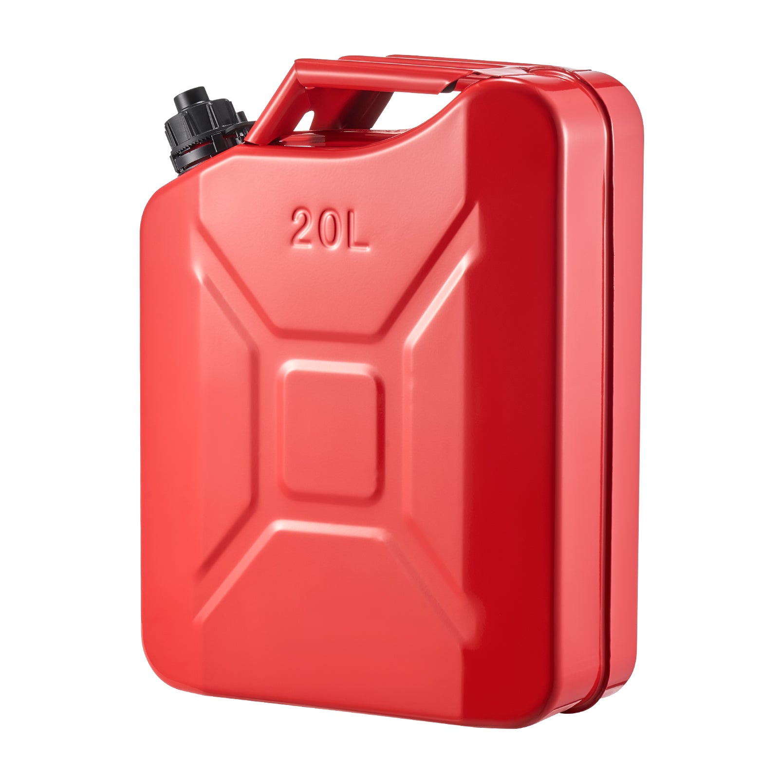 Metal Fuel Container, 5.3 Gallon, Fuel Jerry Can with Spout and Comfort Handle, 6 L/min Max Flow Rate, Leakproof & Corrosion-resistant Metal Gas Tank Most Cars Motorcycle ATV UTV, Red