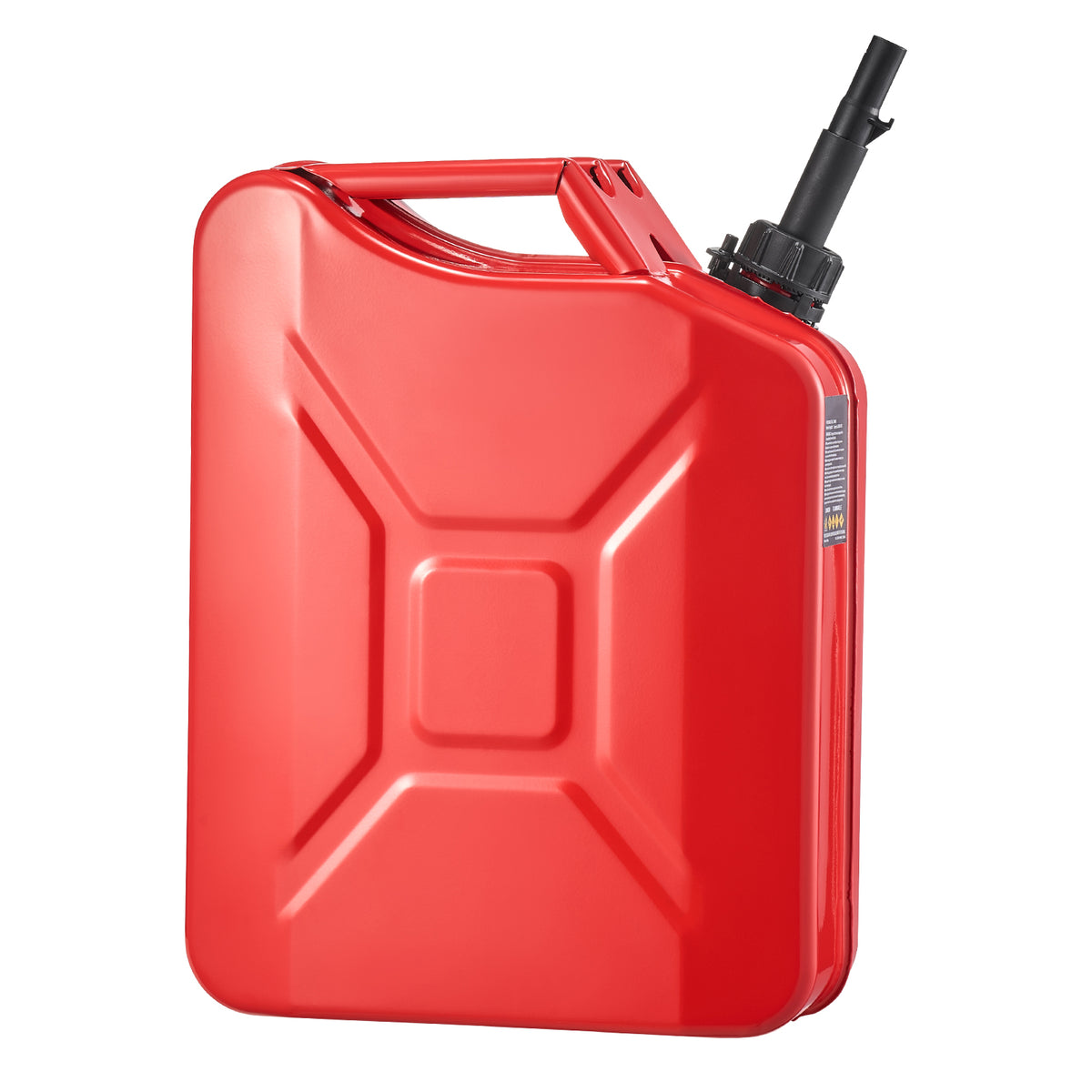 Metal Fuel Container, 5.3 Gallon, Fuel Jerry Can with Spout and Comfort Handle, 6 L/min Max Flow Rate, Leakproof & Corrosion-resistant Metal Gas Tank Most Cars Motorcycle ATV UTV, Red