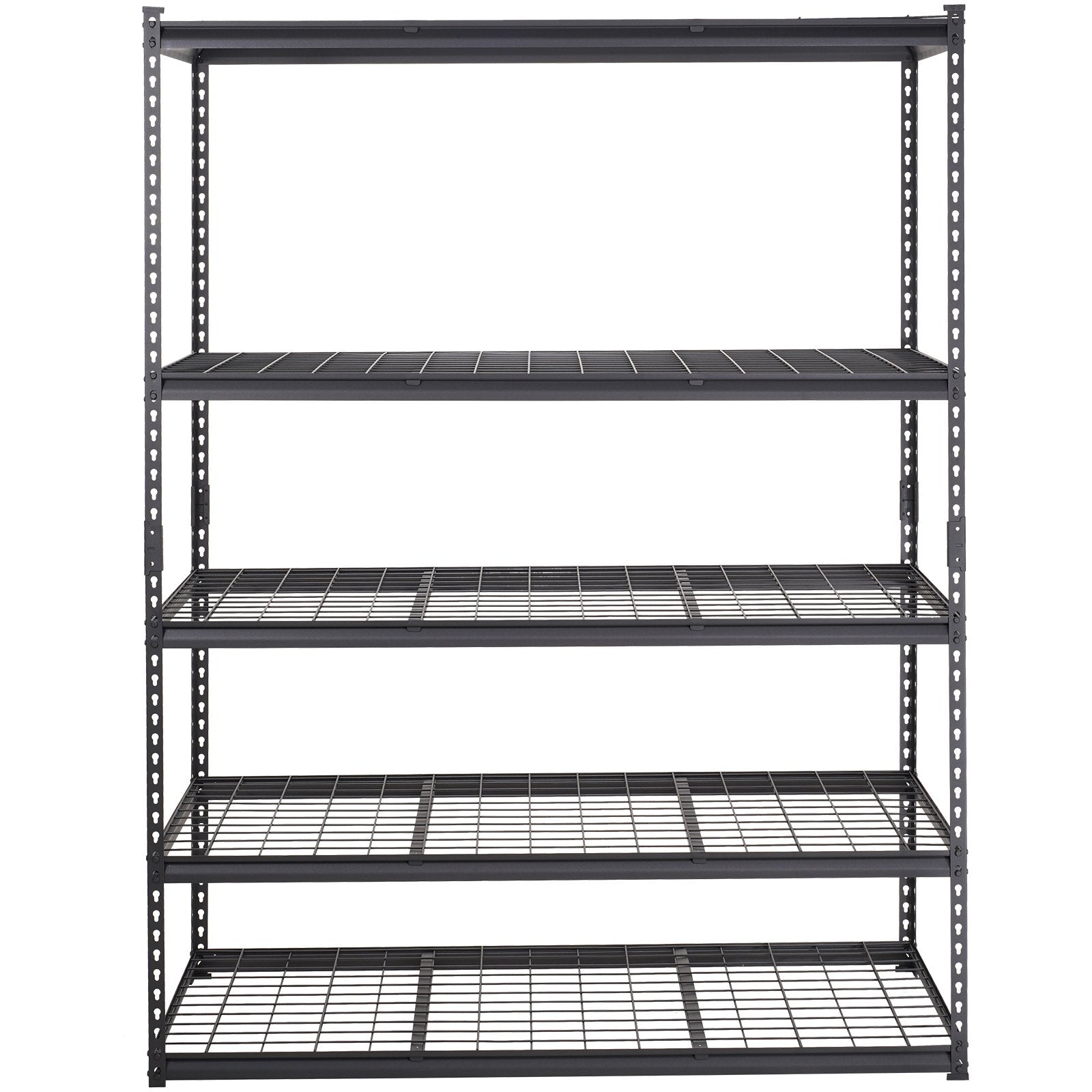 Storage Shelving Unit, 5-Tier Adjustable, 2000 lbs Capacity, Heavy Duty Garage Shelves Metal Organizer Wire Rack, Black, 60" L x 24" W x 78" H for Kitchen Pantry Basement Bathroom Laundry Closet