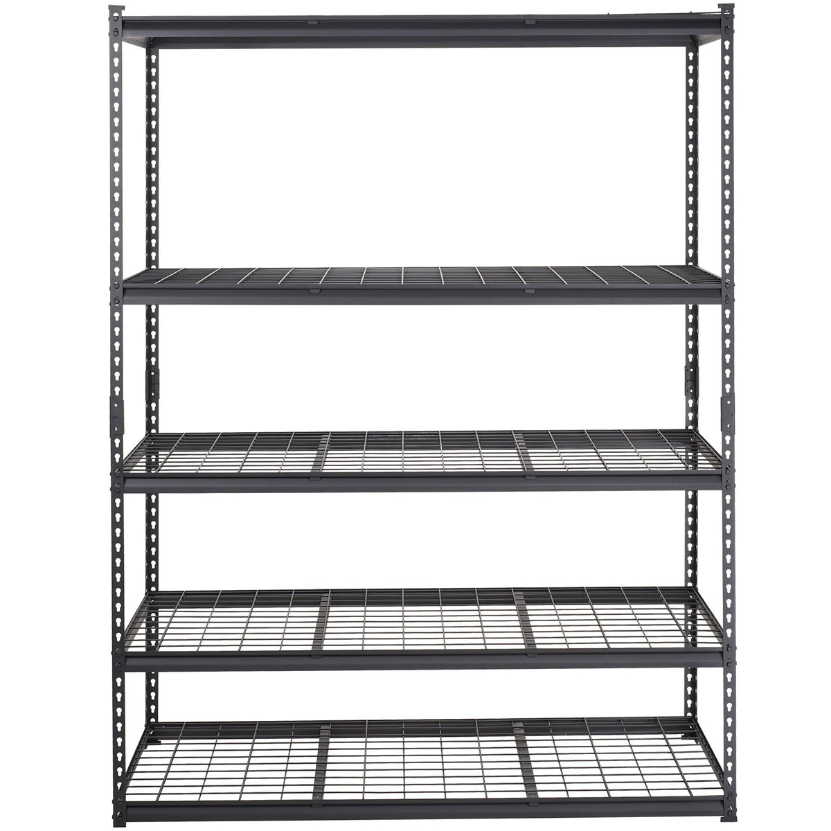 Storage Shelving Unit, 5-Tier Adjustable, 2000 lbs Capacity, Heavy Duty Garage Shelves Metal Organizer Wire Rack, Black, 60" L x 24" W x 78" H for Kitchen Pantry Basement Bathroom Laundry Closet