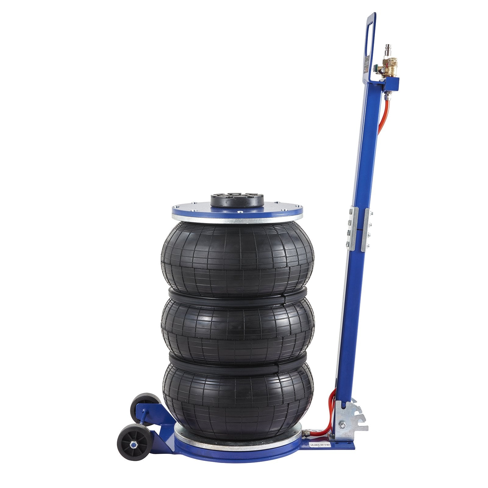 Air Jack, 5 Ton/11000 lbs Triple Bag Air Jack, Airbag Jack with Six Steel Pipes, Lift up to 18.5 inch/470 mm, 3-5 s Fast Lifting Pneumatic Jack, with Adjustable Handle for Car, Garage, Repair