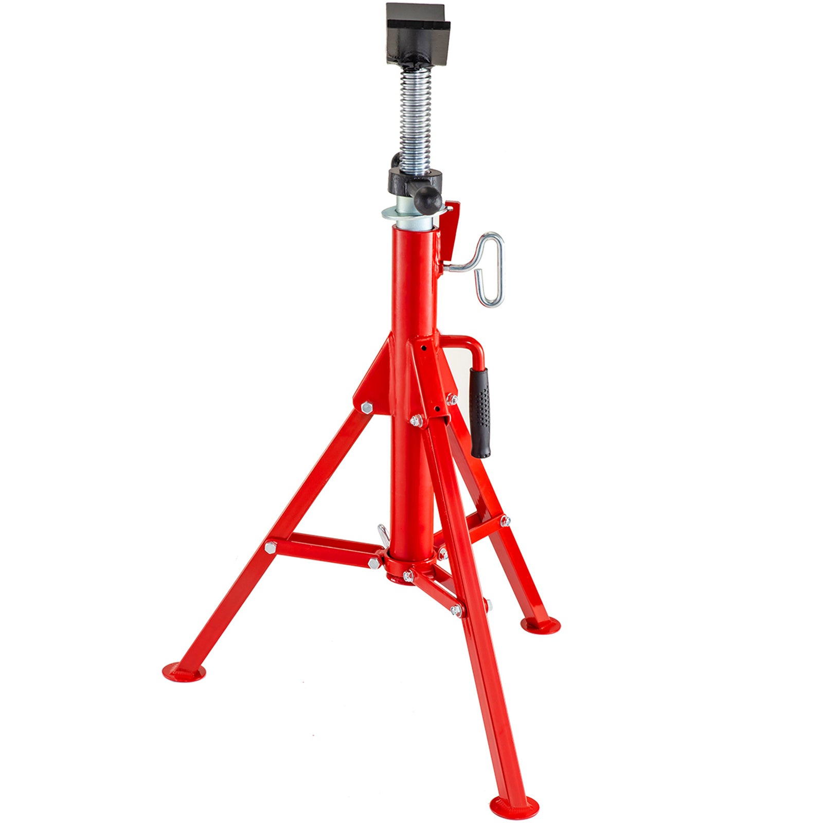 V Head Pipe Stand Adjustable Height 28-52 Inch, Pipe Jack Stands 2500 LB. Capacity,Folding Portable Pipe Stands 1/2 to 12 Inch Pipe Supporting,Steel Jack Stands
