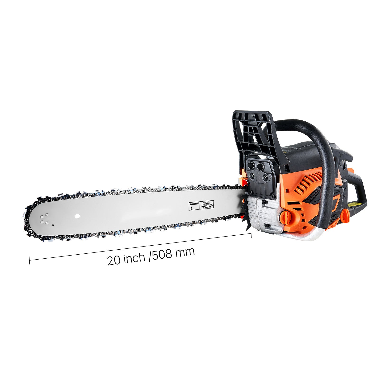 62cc Gas Chainsaw 3.8 HP Gas Powered 20 inch Chainsaw For Wood Cutting