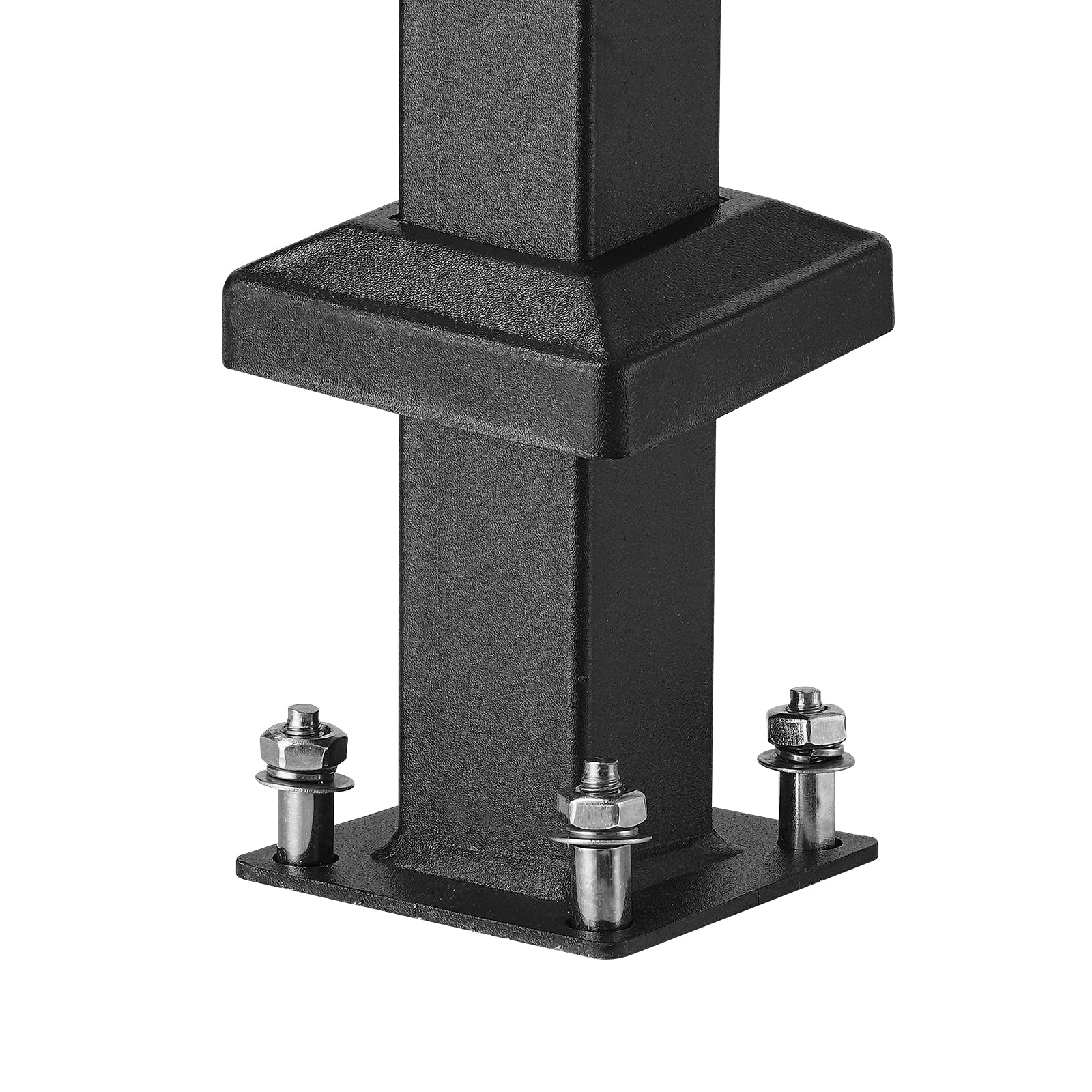 2-3 Step Handrails for Outdoor for Seniors Porch Deck Black Retro Arch