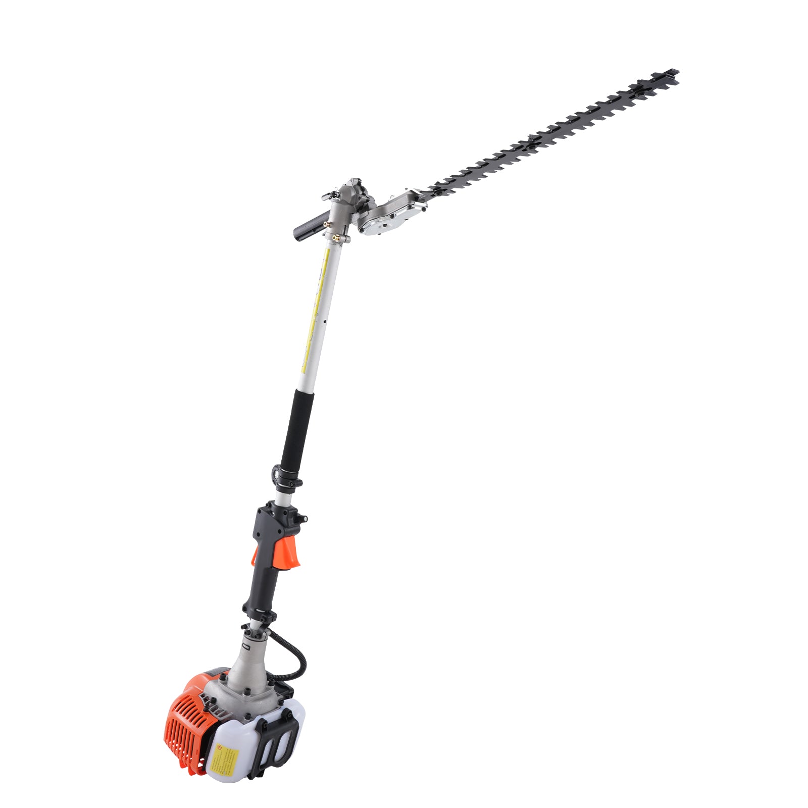 52CC 6-in-1 Multi-Functional Trimming Tools, Gas Hedge Trimmer, Weed Eater, String Trimmer, Brush Cutter, Edger, Pole Saw Chainsaw Pruner with Extension Pole