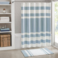 Shower Curtain with 3M Treatment Blue 72x72"