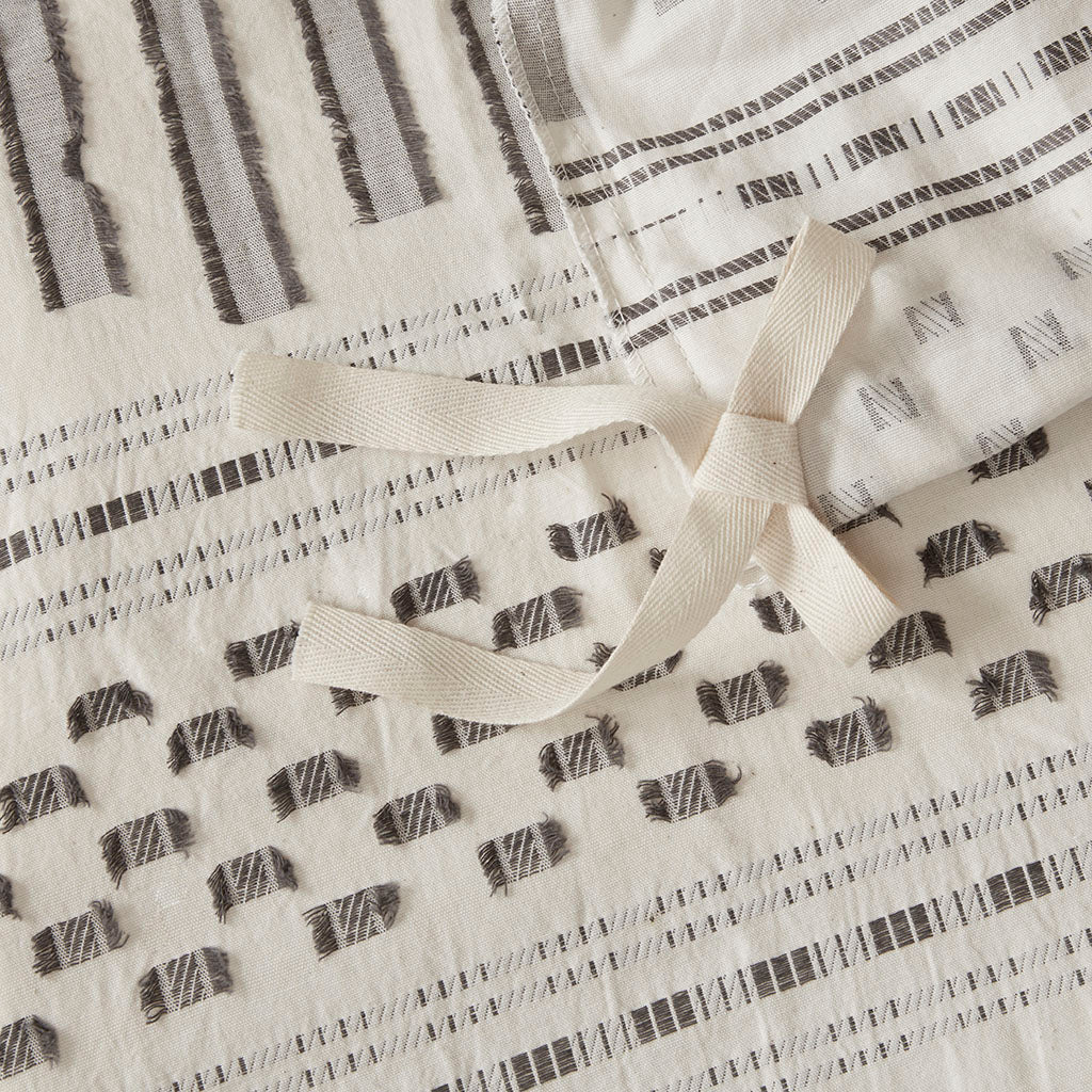 King/Cal King Cotton Jacquard Duvet Cover Mini Set