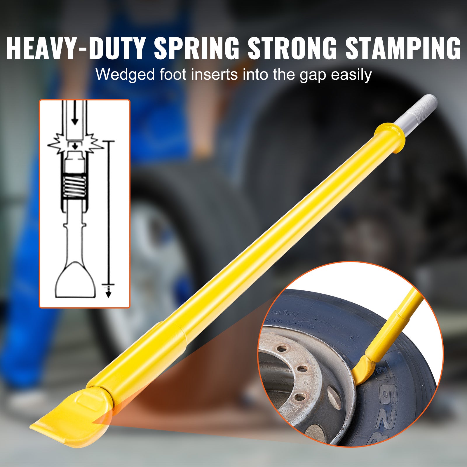 Tire Bead Breaker Slide Hammer, 46.3" Length Heavy Duty Steel Tire Bead Breaker, Portable Tire Changing Sliding Impact for Car Truck Trailer Tire Removal