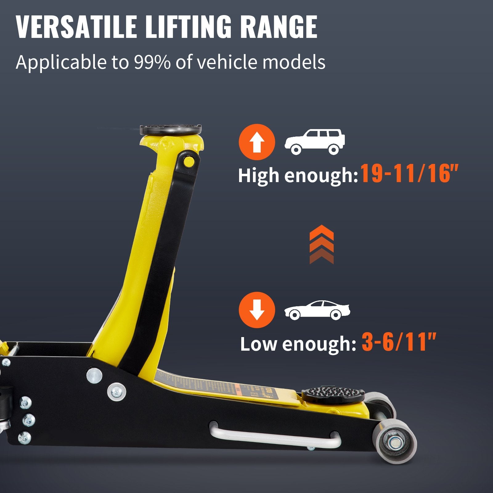 3 Ton Low Profile Aluminum Steel Racing Floor Jack Dual Pump Lift Car Auto