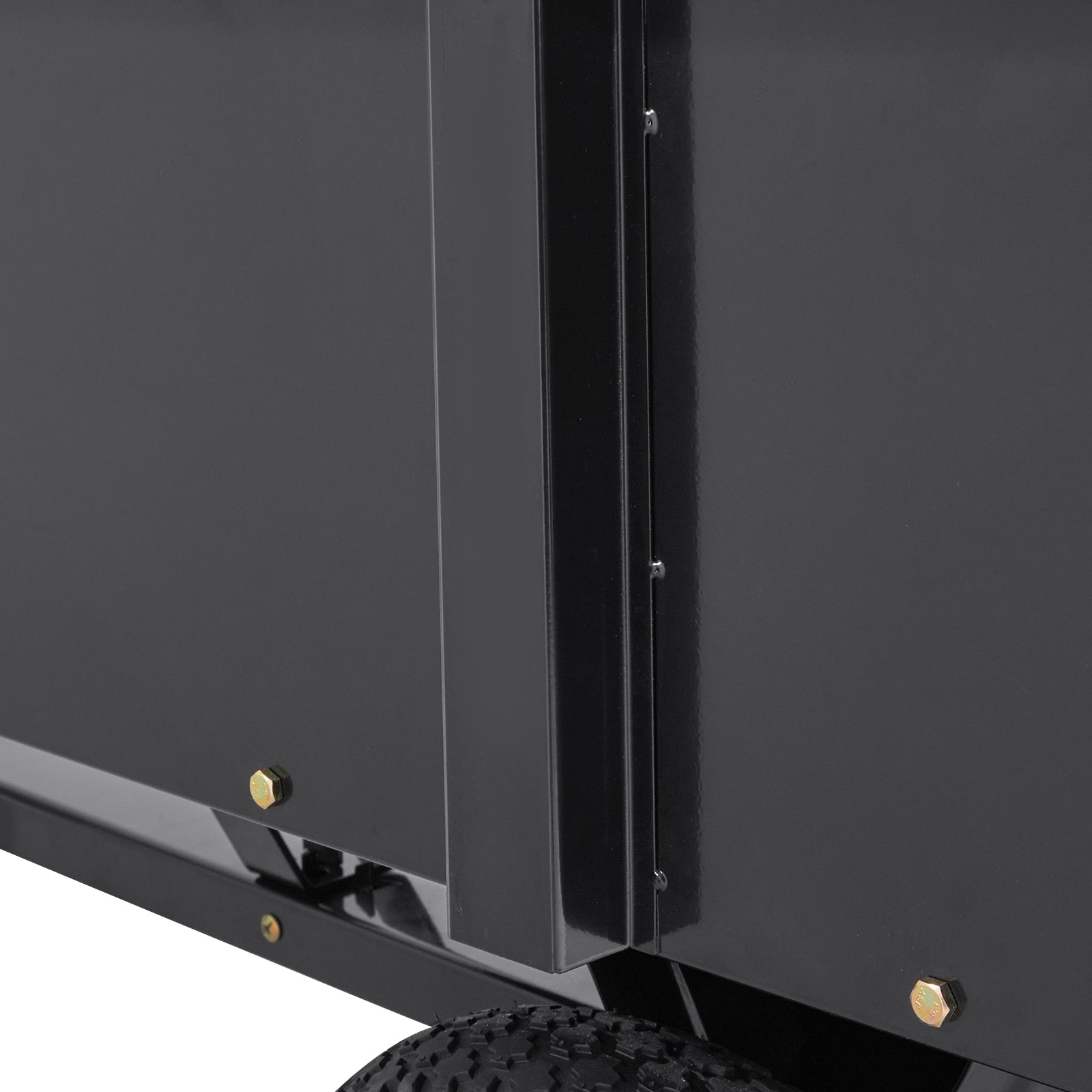 Heavy Duty ATV Trailer Steel Dump Cart, 750-Pound 15 Cubic Feet, Garden Utility Trailer with Removable Sides for Riding Lawn Mower Tractor