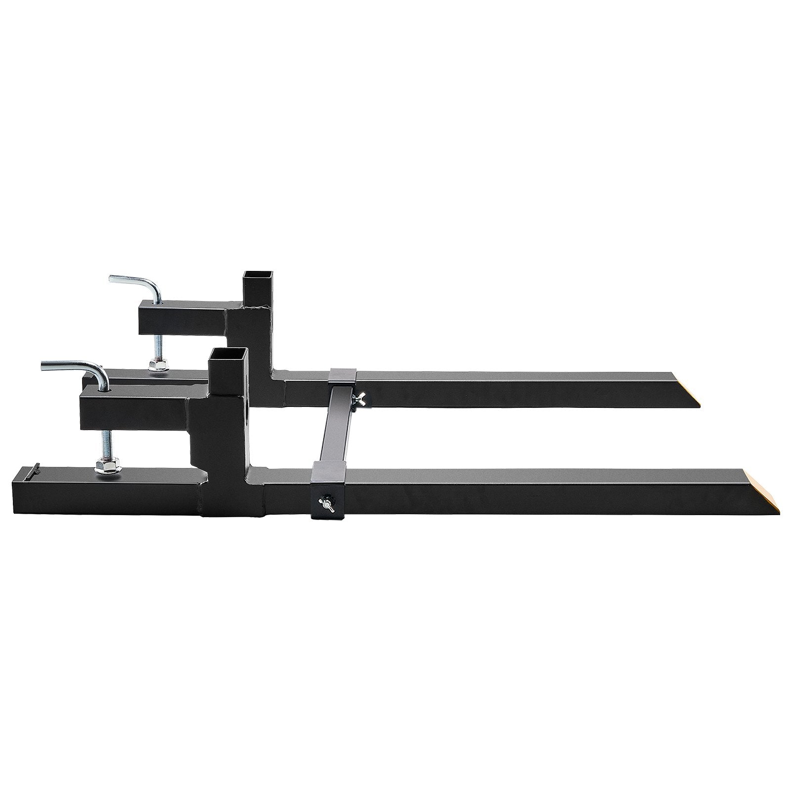 Pallet Forks, 2000 lbs Clamp on Pallet Forks, 43" Total Length Tractor Bucket Forks with Adjustable Stabilizer bar, Heavy Duty Pallet Forks for Tractor Attachments, Skid Steer, Loader Bucket
