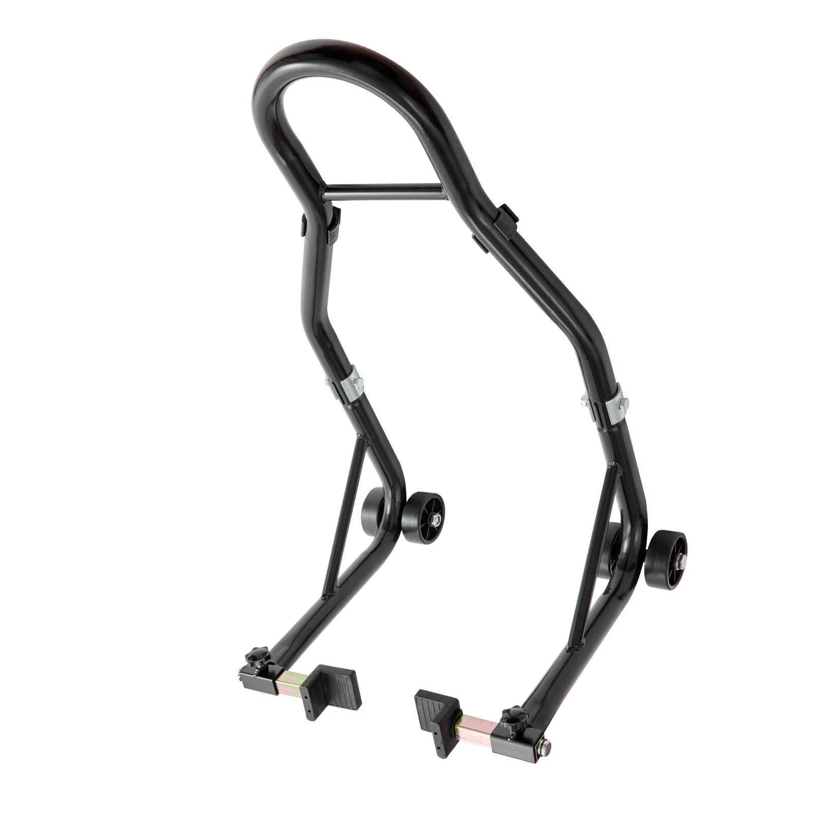 Motorcycle Rear Wheel Stand, with U + L Fork Swingarm Spool, 850 lbs Capacity Heavy Duty Rear Wheel Stand Motorcycle Lift Jack Stand, for Suzuki Yamaha Honda Kawasaki, Black
