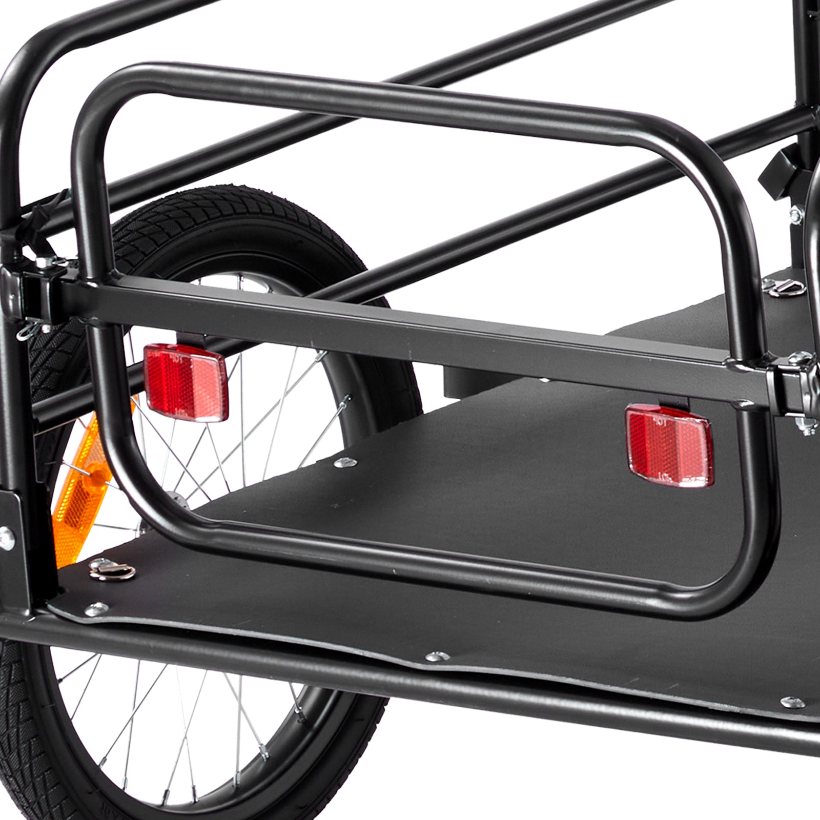 Bike Cargo Trailer, 160 lbs Load Capacity, Heavy-Duty Bicycle Wagon Cart, Foldable Compact Storage & Quick Release with Universal Hitch, 16" Wheels, Safe Reflectors, Fits 22"-28" Bike Wheels