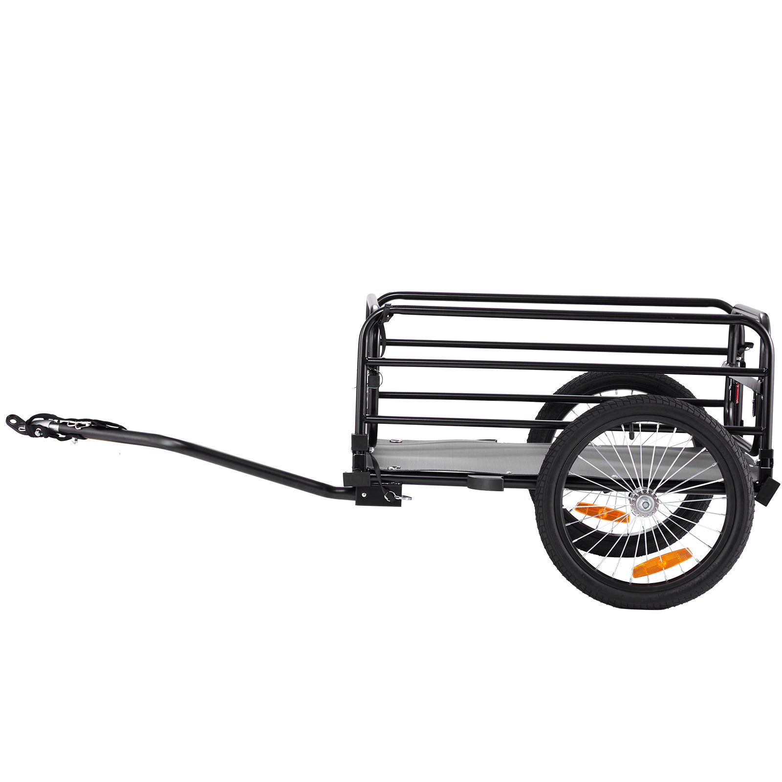 Bike Cargo Trailer, 160 lbs Load Capacity, Heavy-Duty Bicycle Wagon Cart, Foldable Compact Storage & Quick Release with Universal Hitch, 16" Wheels, Safe Reflectors, Fits 22"-28" Bike Wheels