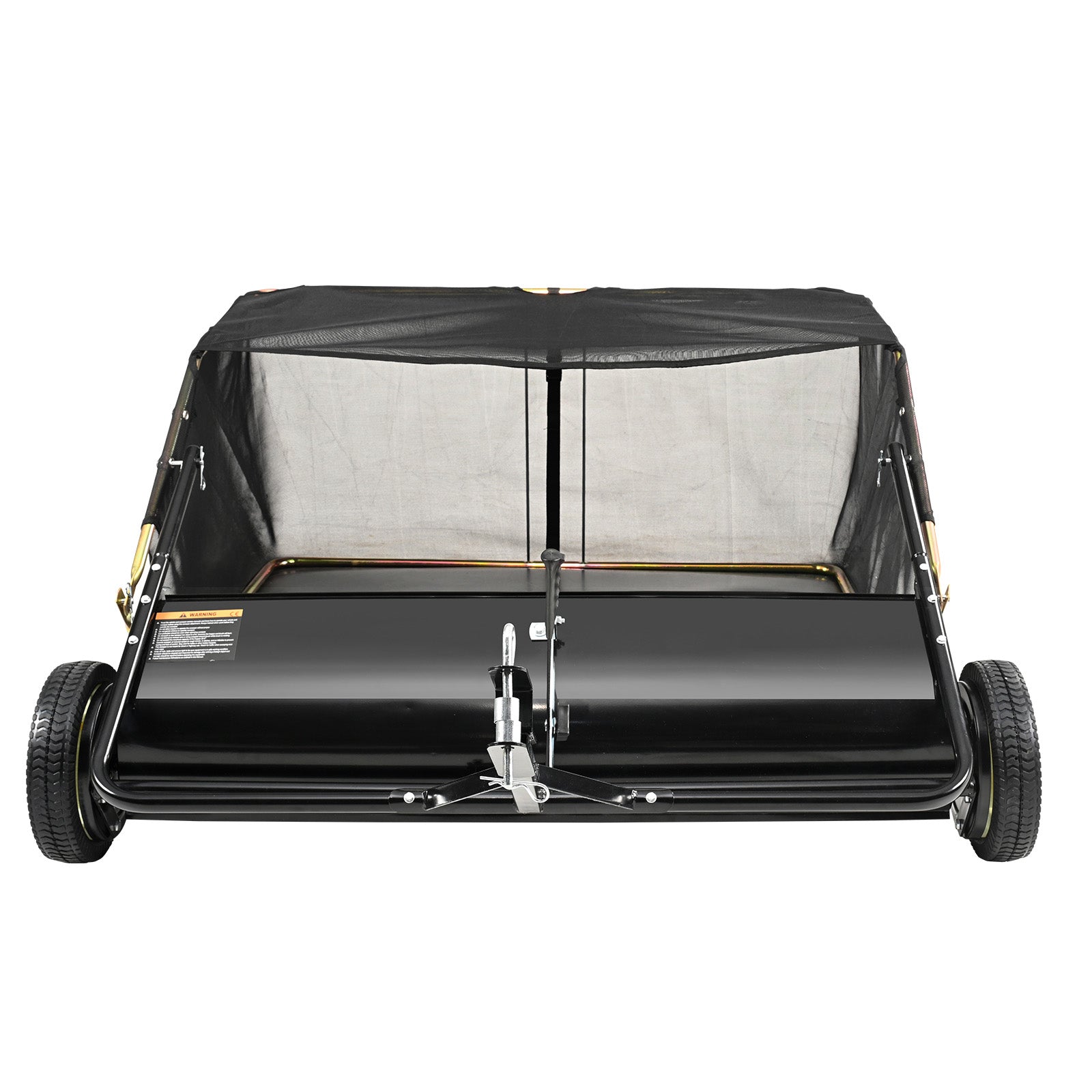 Tow Behind Lawn Sweeper, 44 in Pull Behind Lawn Sweeper, 25 cu. ft Large Capacity Leaf & Grass Collector, Heavy Duty Garden Sweeper with Adjustable Sweeping Height for Yard, Lawn, Farm