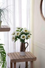 10.2 x 11 x 18.9"H Artificial Cream Sunflower BushX9, 4 Pack