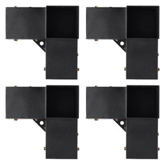 Pergola Bracket Kit 4''x4'', 4pcs 3-Way Heavy Duty Corner Bracket Woodworks DIY Post Base Kit, Easy Installation Wooden Beams for Gazebos, Patio Pergolas, Log Cabin Outdoor Pergola Hardware