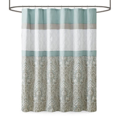 Printed and Embroidered Shower Curtain