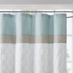 Printed and Embroidered Shower Curtain