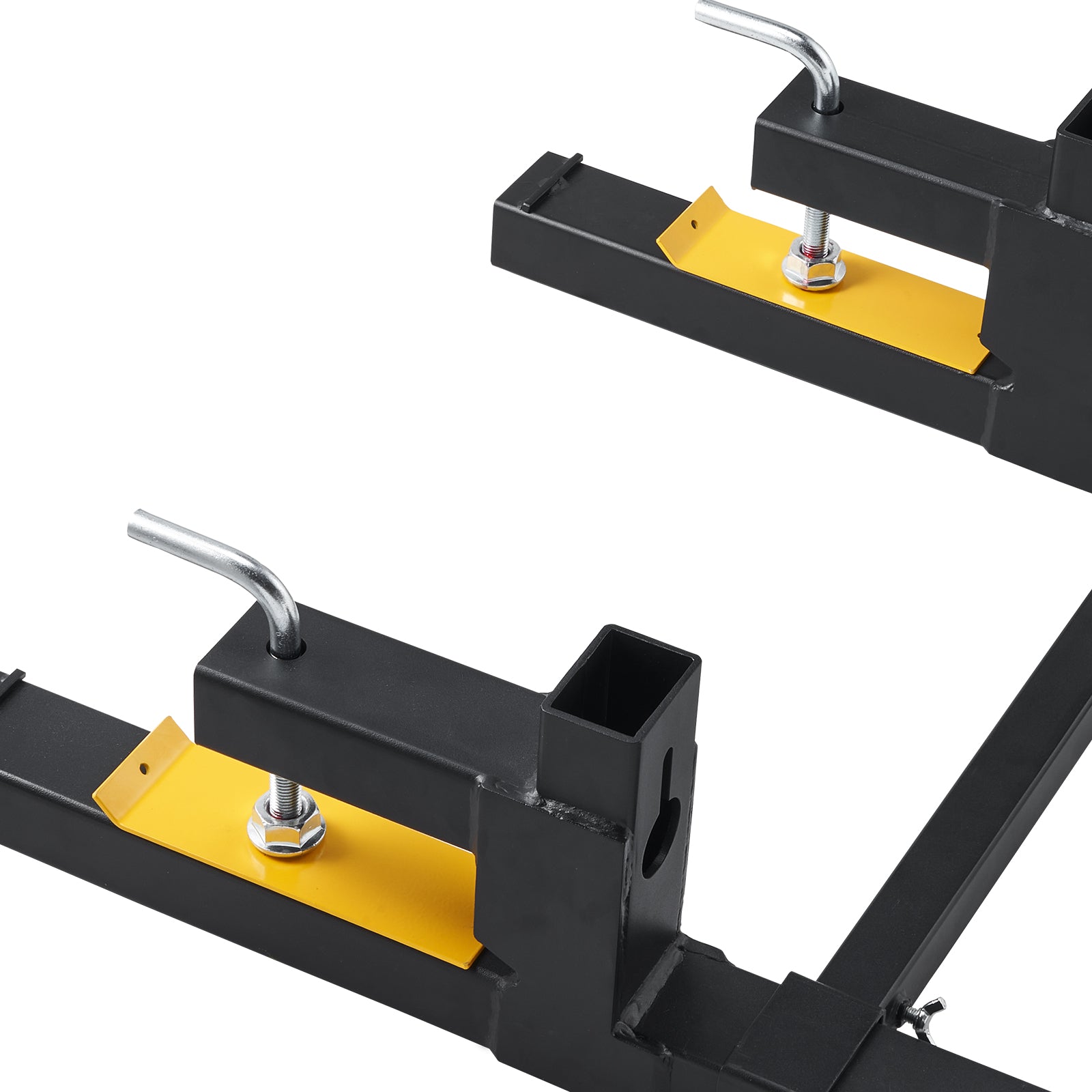 Pallet Forks, 2000 lbs Tractor Bucket Forks, 60" Total Length Clamp on Pallet Forks with Adjustable Stabilizer bar, Heavy Duty Pallet Forks for Tractor Attachments, Skid Steer, Loader Bucket