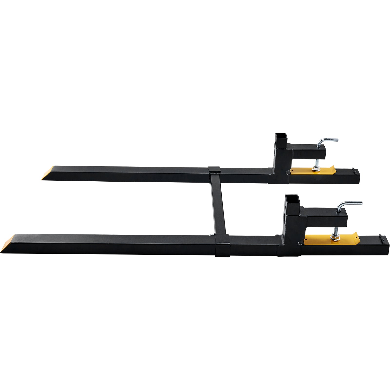 Pallet Forks, 2000 lbs Tractor Bucket Forks, 60" Total Length Clamp on Pallet Forks with Adjustable Stabilizer bar, Heavy Duty Pallet Forks for Tractor Attachments, Skid Steer, Loader Bucket