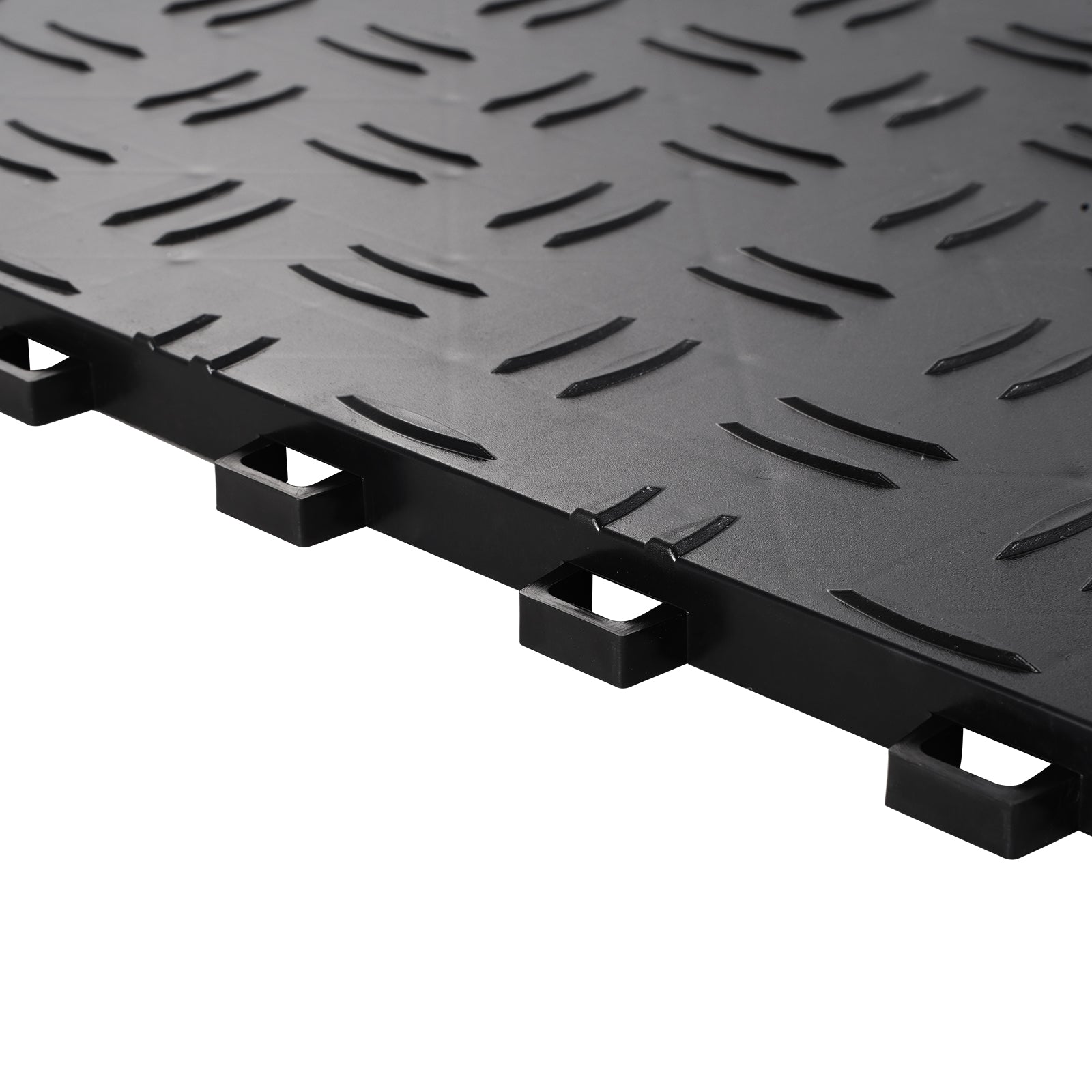 Garage Tiles Interlocking, 12 x 12 x 0.53 inch 50 Pack Garage Floor Covering Tiles, Non-Slip Double-Sided Texture Garage Flooring Tiles, for Garages, Basements, Repair Shops, Black