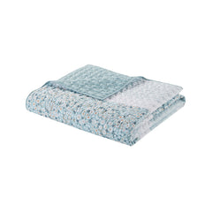 Full/Queen 4 Piece Seersucker Quilt Set with Throw Pillow