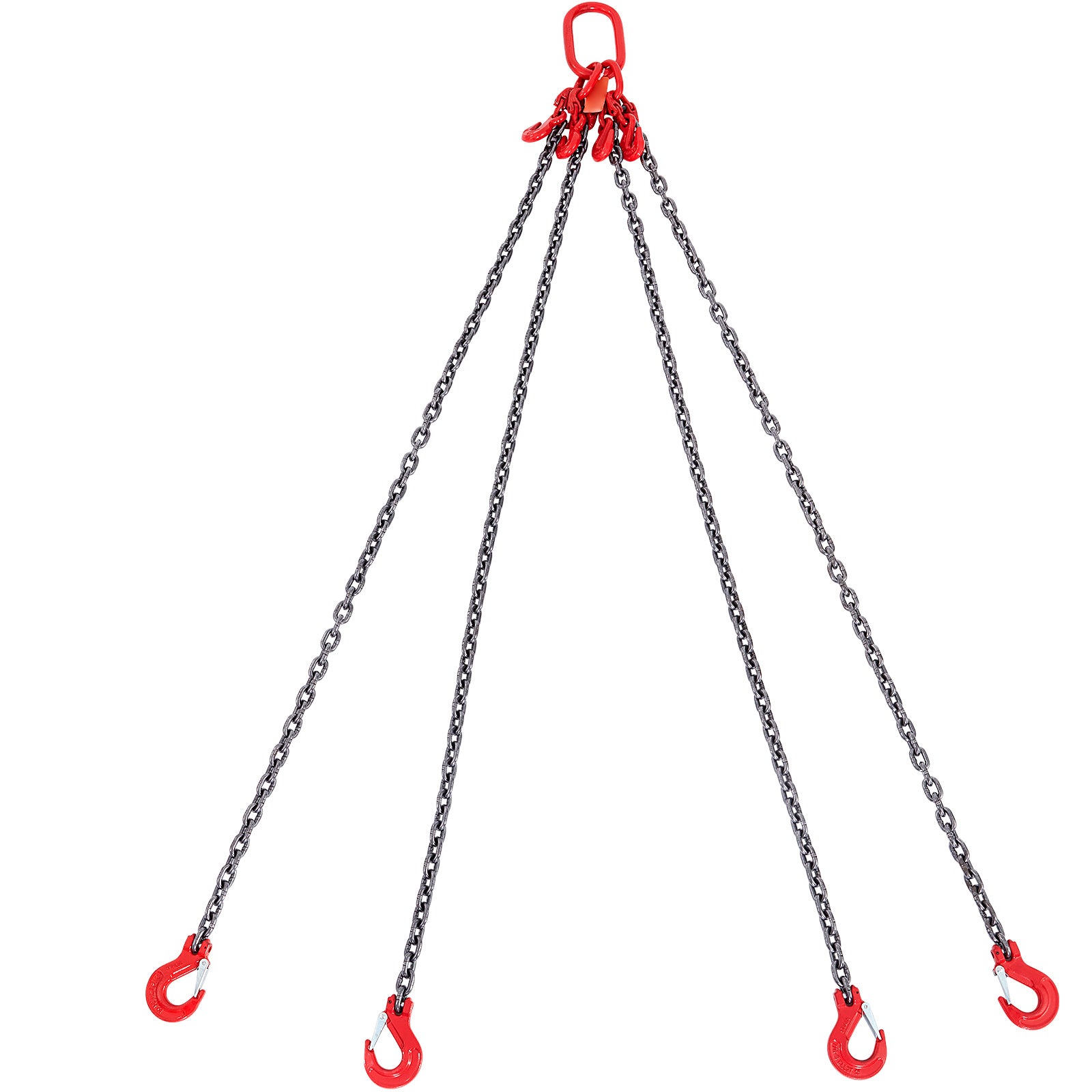 Chain Sling, 11000 lbs Weight Capacity, 5/16'' x 5' G80 Lifting Chain with Grab Hooks, DOT Certified, Blackening Coating Manganese Steel & Adjustable Length, for Dock Factory Construction Site