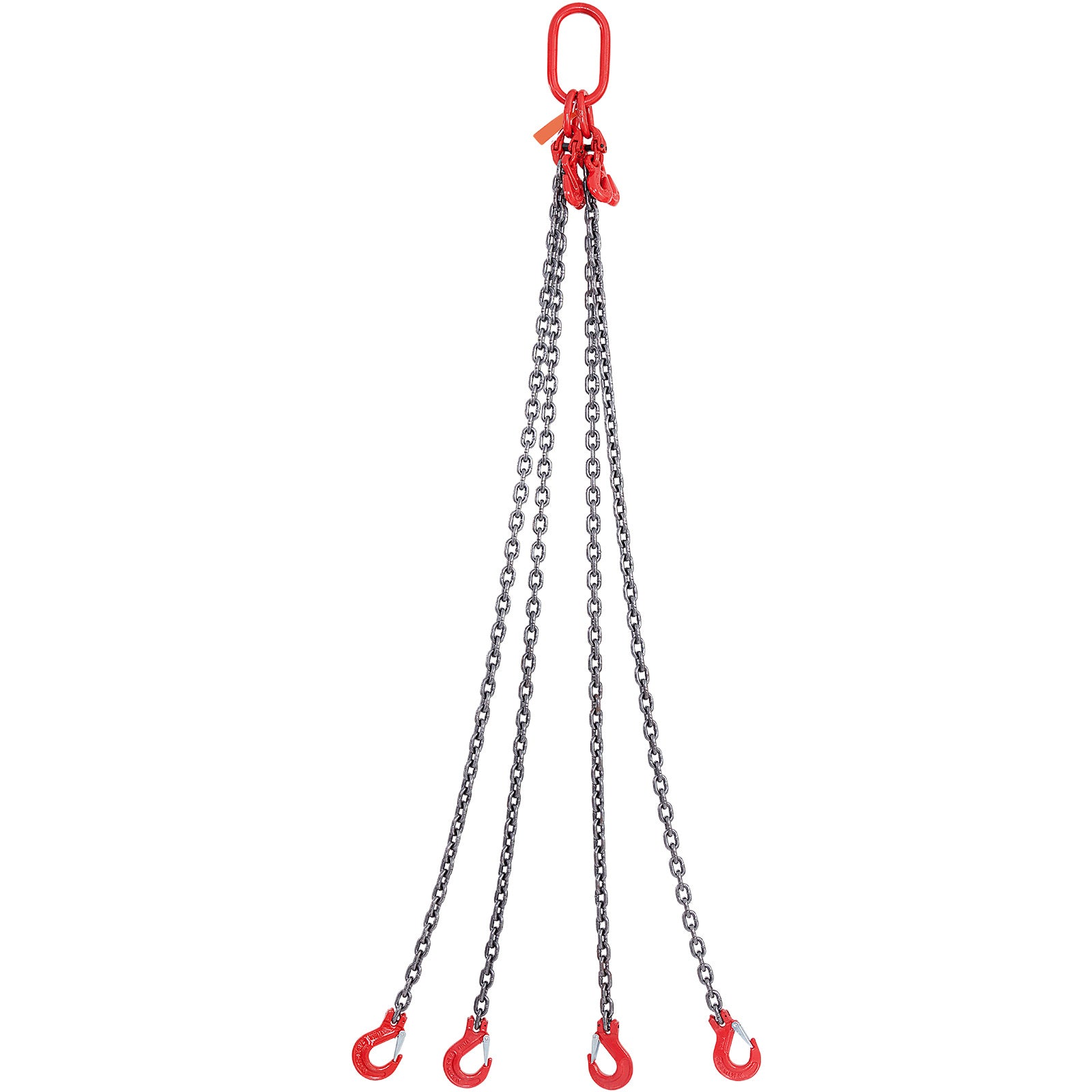 Chain Sling, 11000 lbs Weight Capacity, 5/16'' x 5' G80 Lifting Chain with Grab Hooks, DOT Certified, Blackening Coating Manganese Steel & Adjustable Length, for Dock Factory Construction Site