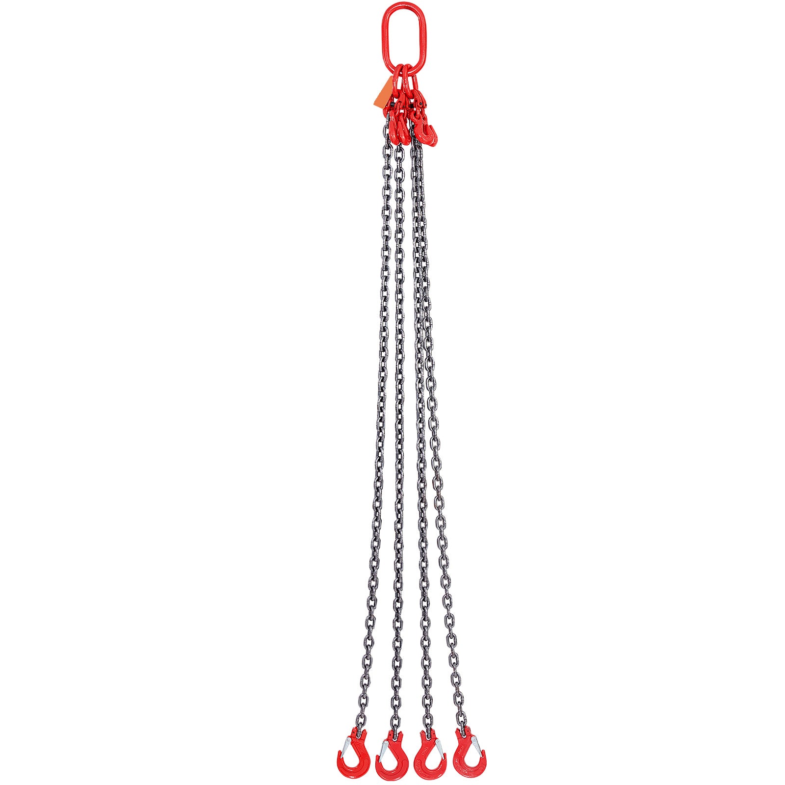 Chain Sling, 11000 lbs Weight Capacity, 5/16'' x 5' G80 Lifting Chain with Grab Hooks, DOT Certified, Blackening Coating Manganese Steel & Adjustable Length, for Dock Factory Construction Site
