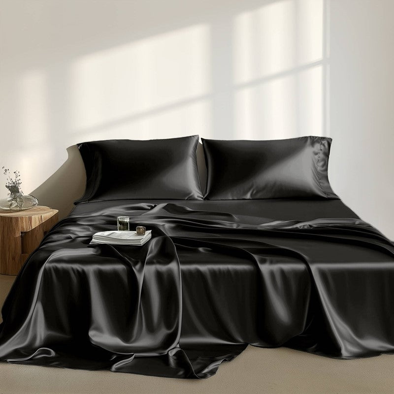 4 PCS Twin Luxury Sheet Set Black