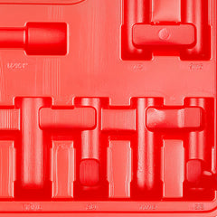 1/2 in Drive Impact Socket Set, 29 Piece, 6 Point Deep Impact Sockets, SAE (3/8 to 1 inch) and Metric (10 to 24 mm) Sizes with Extension Bars (3, 5, 10 in), Cr-V Steel, Heavy Duty Carrying Case