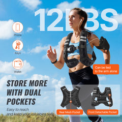 12lb Weighted Vest for Men Women Workout Equipment for Strength Training