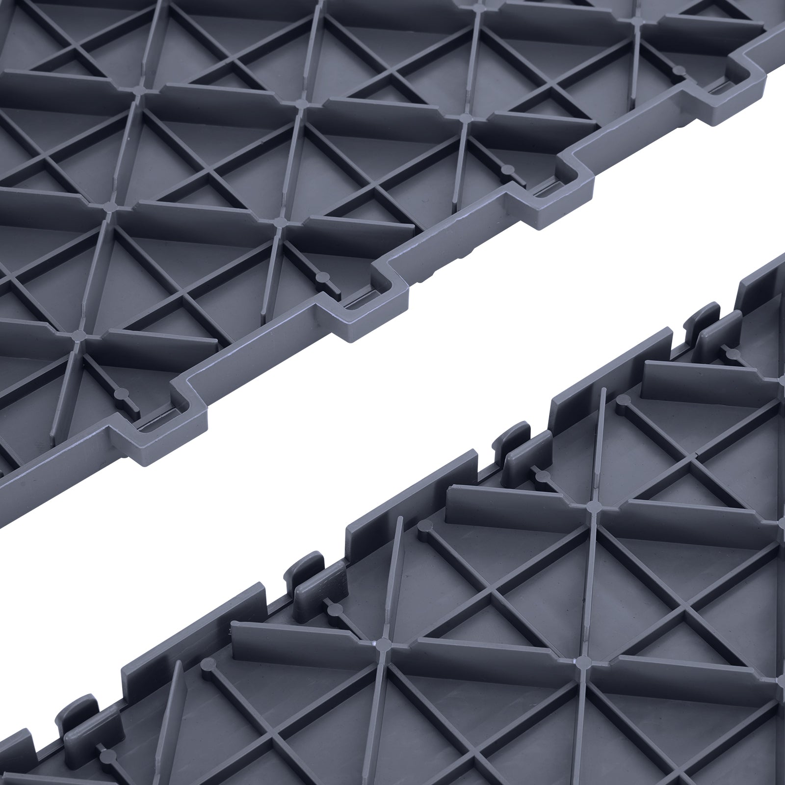 Garage Tiles Interlocking, 12 x 12 x 0.53 inch 50 Pack Garage Floor Covering Tiles, Non-Slip Double-Sided Texture Garage Flooring Tiles, for Garages, Basements, Repair Shops, Graphite Gray