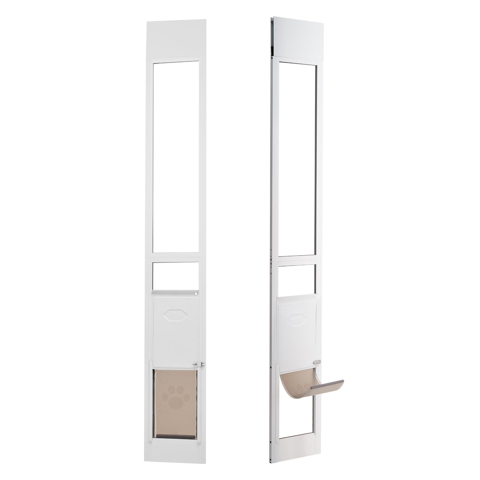 Dog Door for Sliding Glass Door 75 7/8"-80 11/16" Adjustable Height M