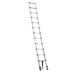 12.5ft Telescoping Ladder, Aluminum Lightweight Multi-Purpose Collapsible Extension, One-Touch Retraction Ladder, Heavy Duty 330LBS Max Capacity with Non-Slip Feet, for Home, Outdoor Work, Loft