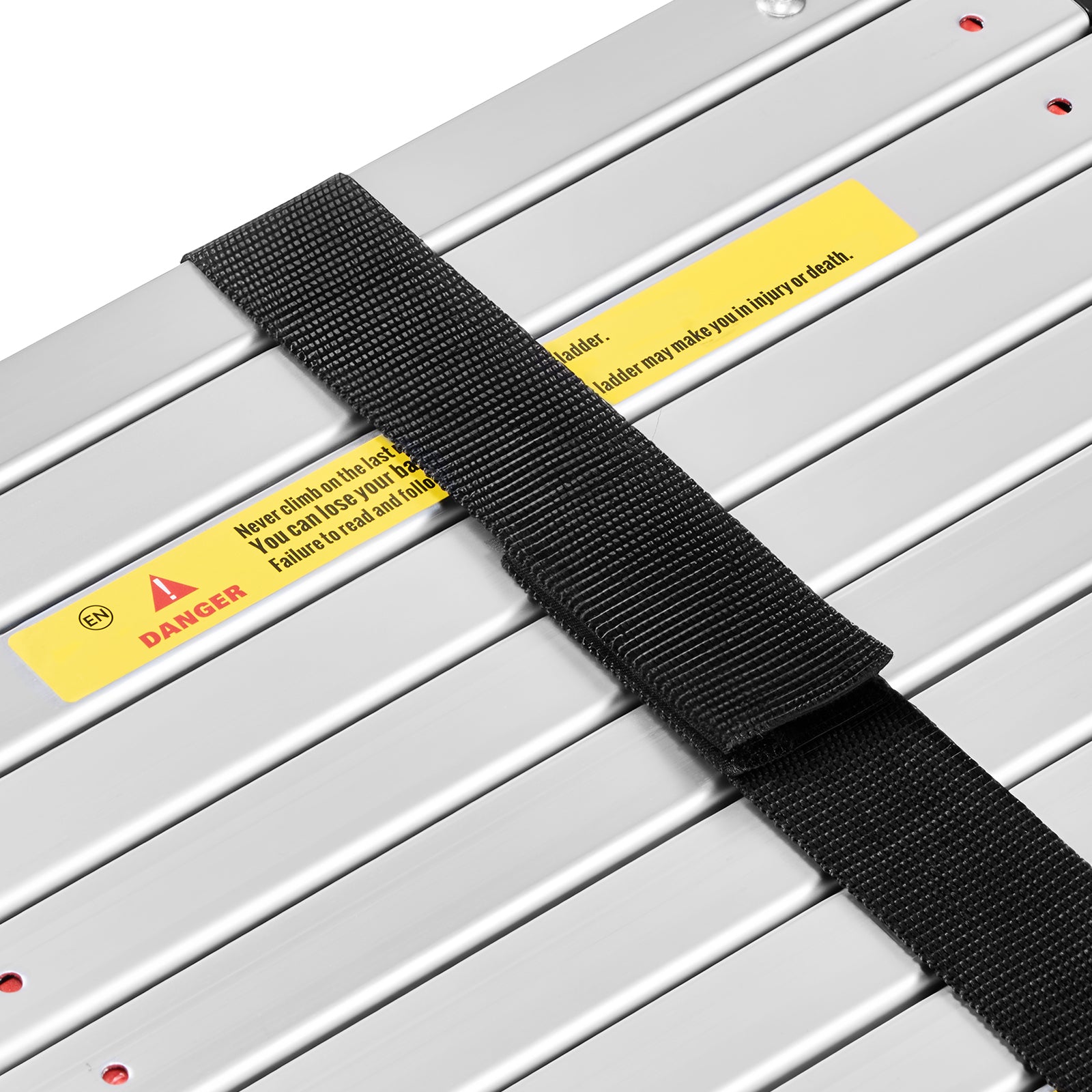 12.5ft Telescoping Ladder, Aluminum Lightweight Multi-Purpose Collapsible Extension, One-Touch Retraction Ladder, Heavy Duty 330LBS Max Capacity with Non-Slip Feet, for Home, Outdoor Work, Loft