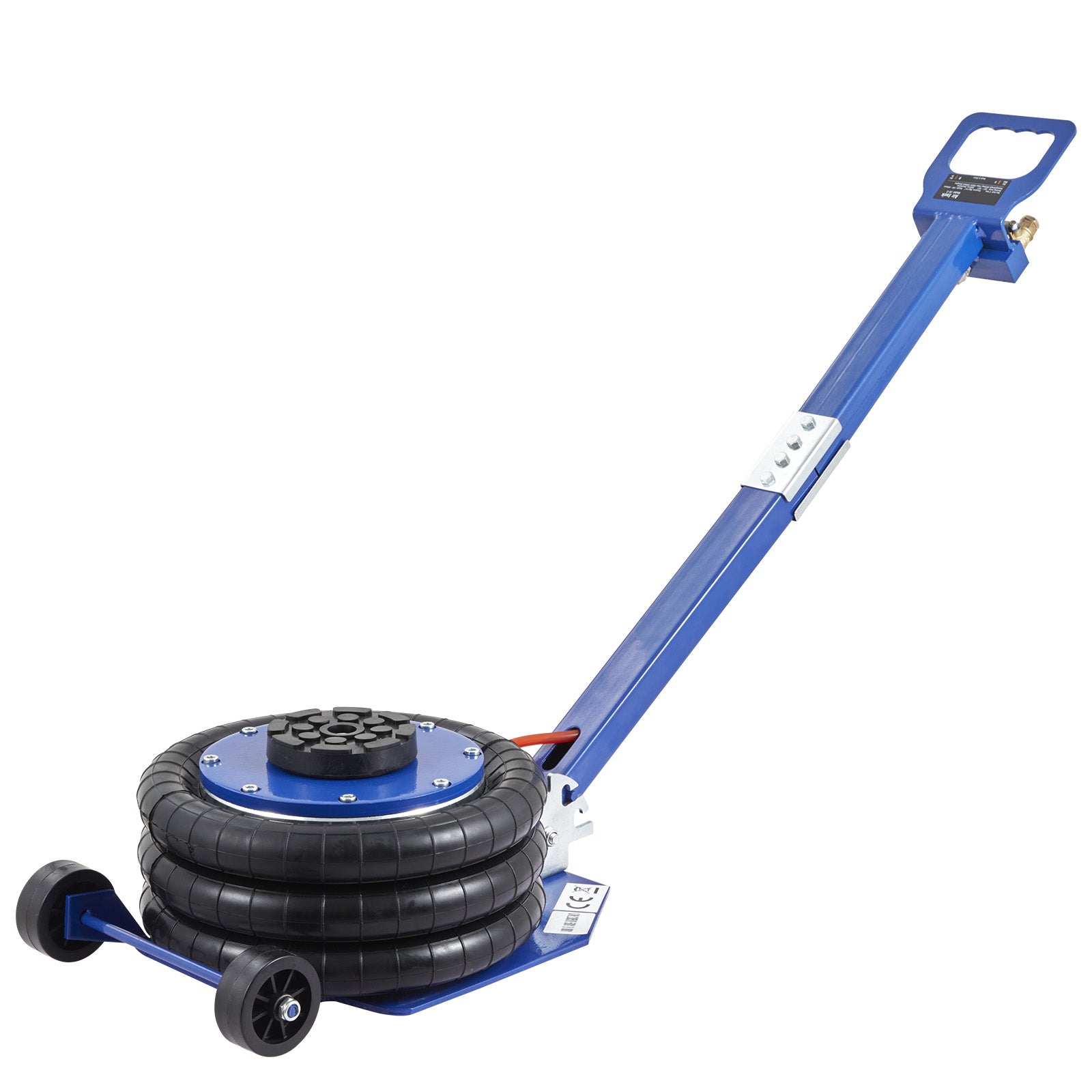 Air Jack, 3 Ton/6600 lbs Triple Bag Air Jack, Airbag Jack with Six Steel Pipes, Lift up to 17.7", 3-5 s Fast Lifting Pneumatic Jack, with Adjustable Long Handles for Cars, Garages, Repair (Blue)