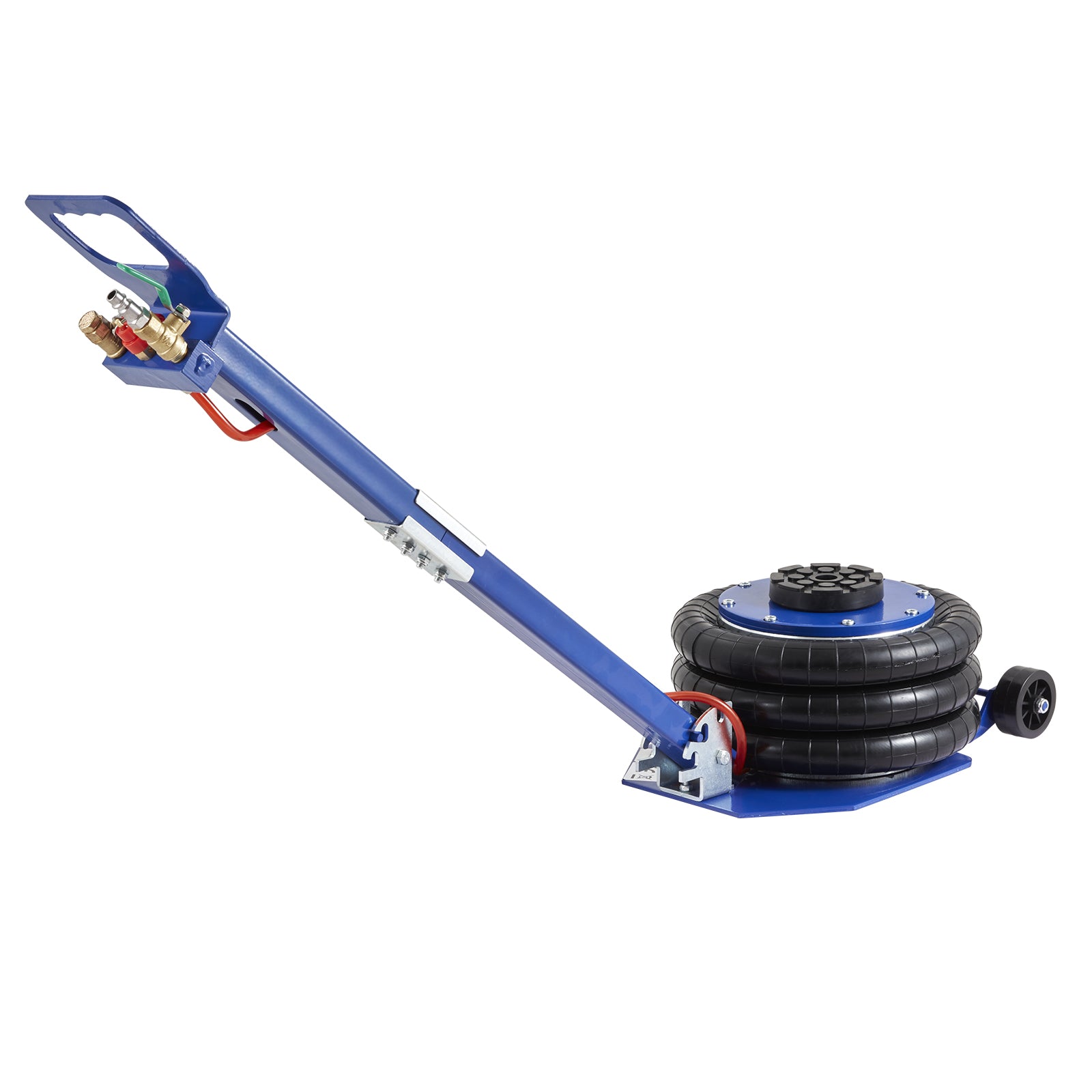 Air Jack, 3 Ton/6600 lbs Triple Bag Air Jack, Airbag Jack with Six Steel Pipes, Lift up to 17.7", 3-5 s Fast Lifting Pneumatic Jack, with Adjustable Long Handles for Cars, Garages, Repair (Blue)