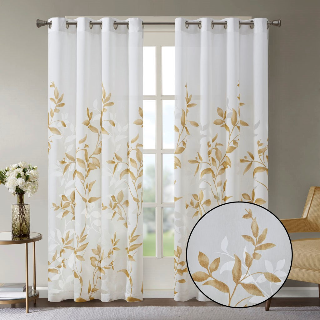 Burnout Printed Curtain Panel(Only 1 Pc Panel)