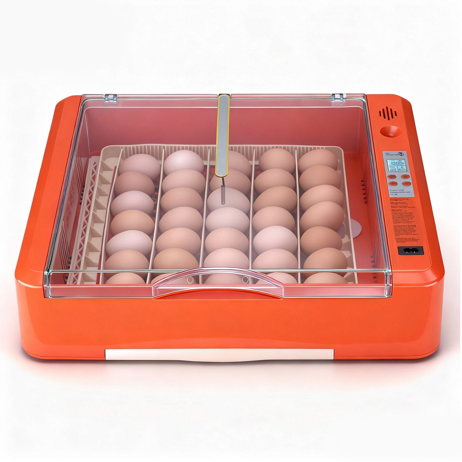 36 Egg Incubator, Automatic Egg Turner with LED Candler & Water Tray, Temperature & Humidity Control, 360° View Clear Window, Poultry Eggs Incubators for Hatching Chicks Ducks Goose Quails
