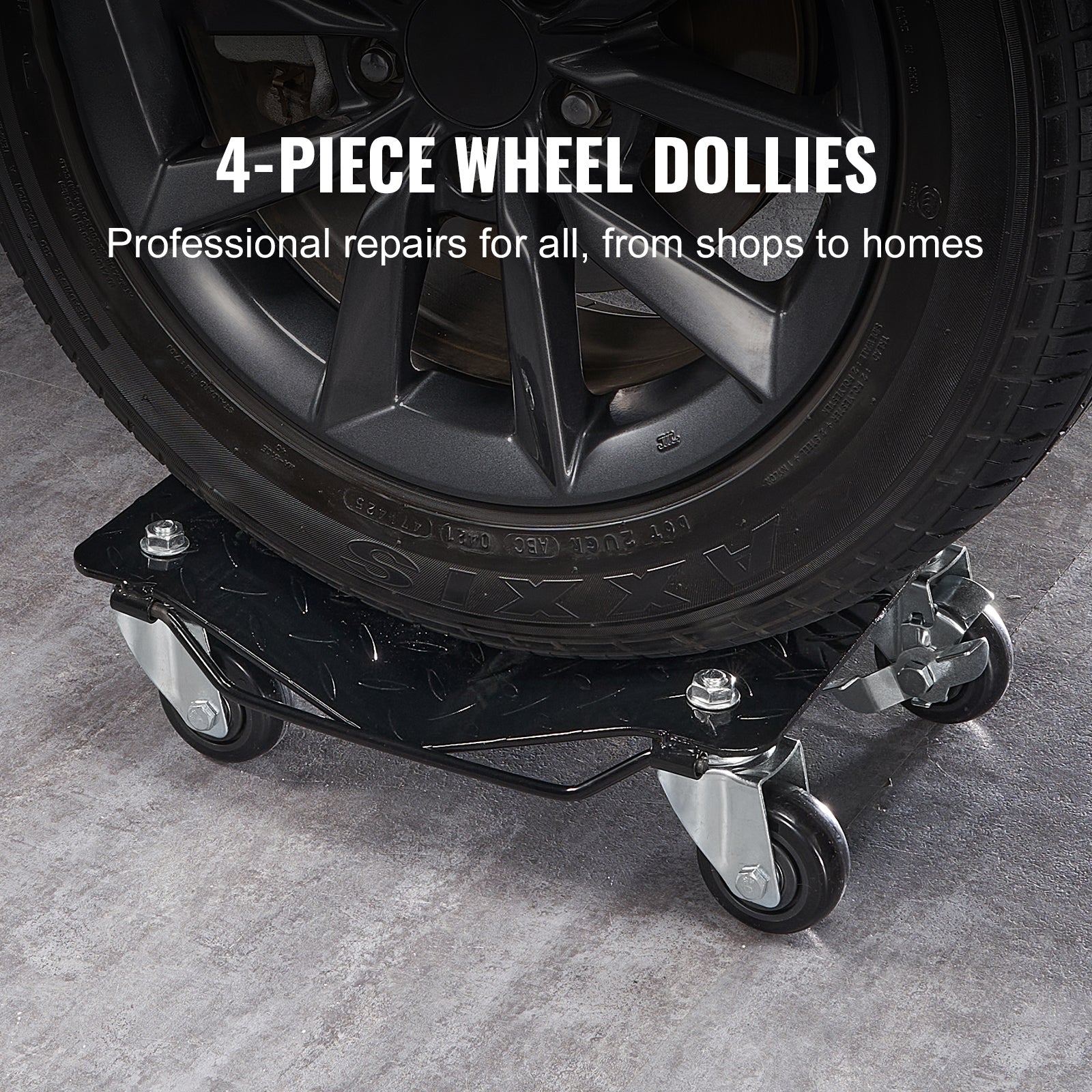 Wheel Dolly, 6000 lbs/2722 kg Car Moving Dolly, Wheel Dolly Car Tire Stake Set of 4 Piece, Heavy-duty Car Tire Dolly Cart Moving Cars, Trucks, Trailers, Motorcycles, and Boats