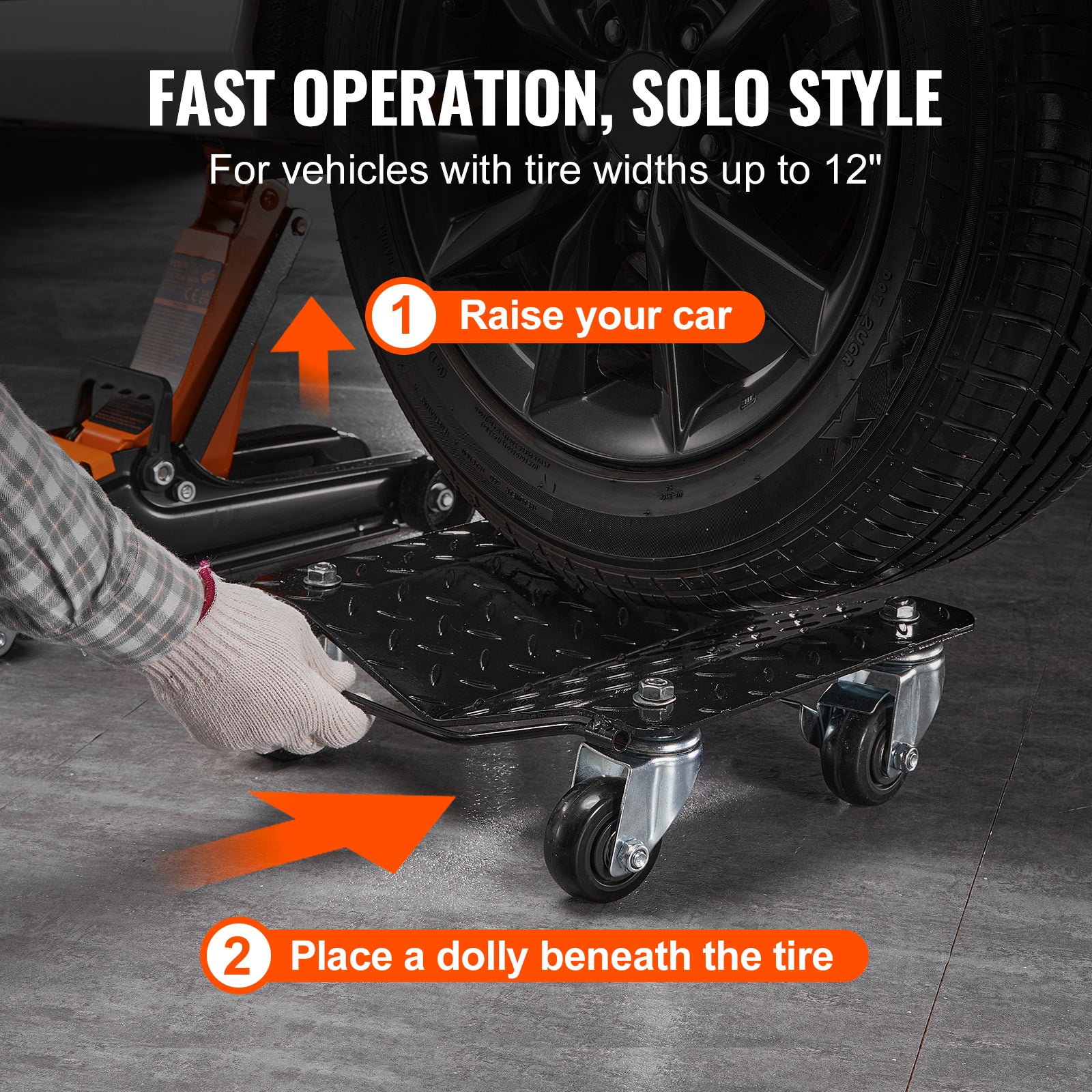 Wheel Dolly, 6000 lbs/2722 kg Car Moving Dolly, Wheel Dolly Car Tire Stake Set of 4 Piece, Heavy-duty Car Tire Dolly Cart Moving Cars, Trucks, Trailers, Motorcycles, and Boats