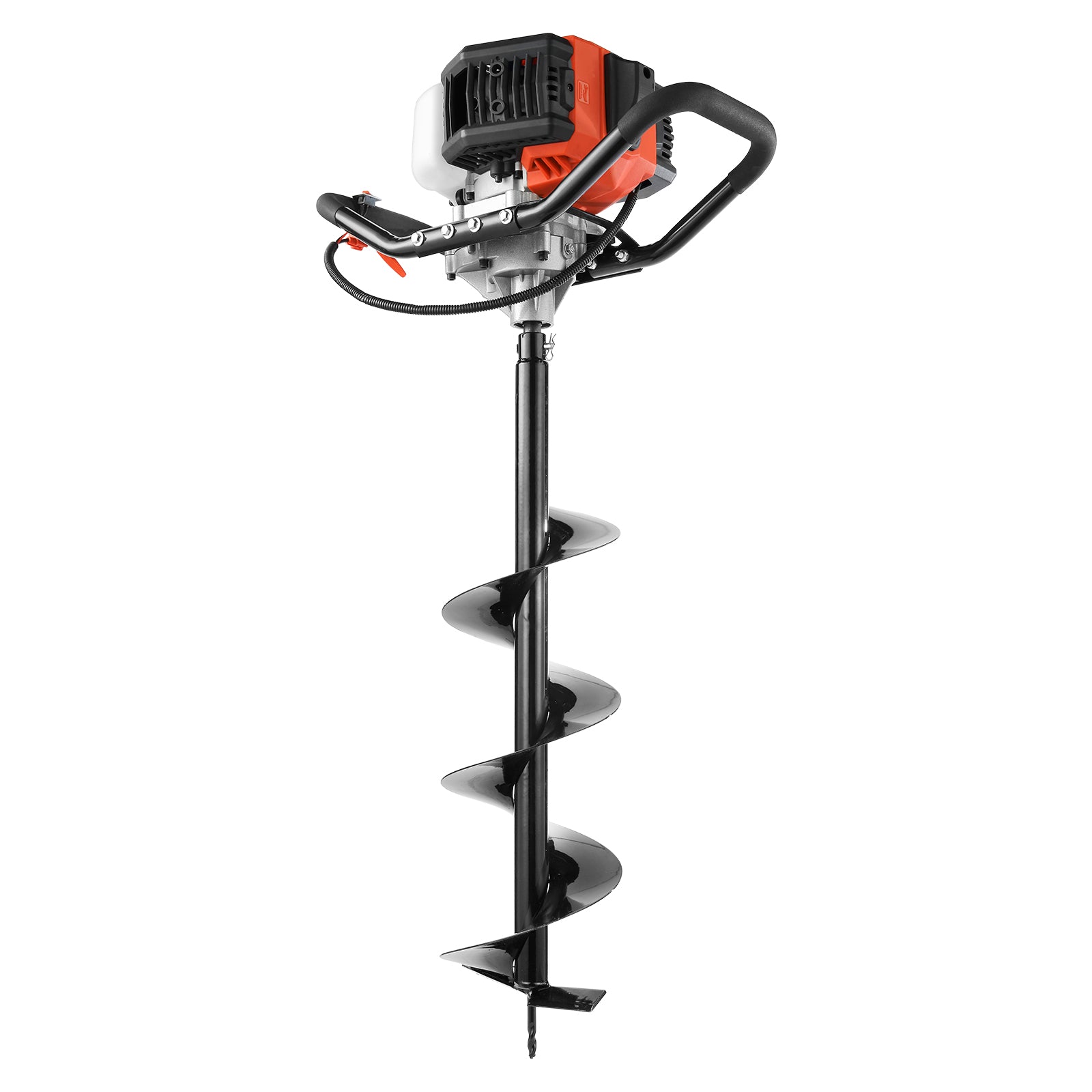 Post Hole Digger, 43cc 1250W Auger Post Hole digger, Gas Powered Earth Digger with 8" Earth Auger Drill Bit, 30 inch Long Alloy Steel Auger, for Farmland, Garden and Plant, EPA certification