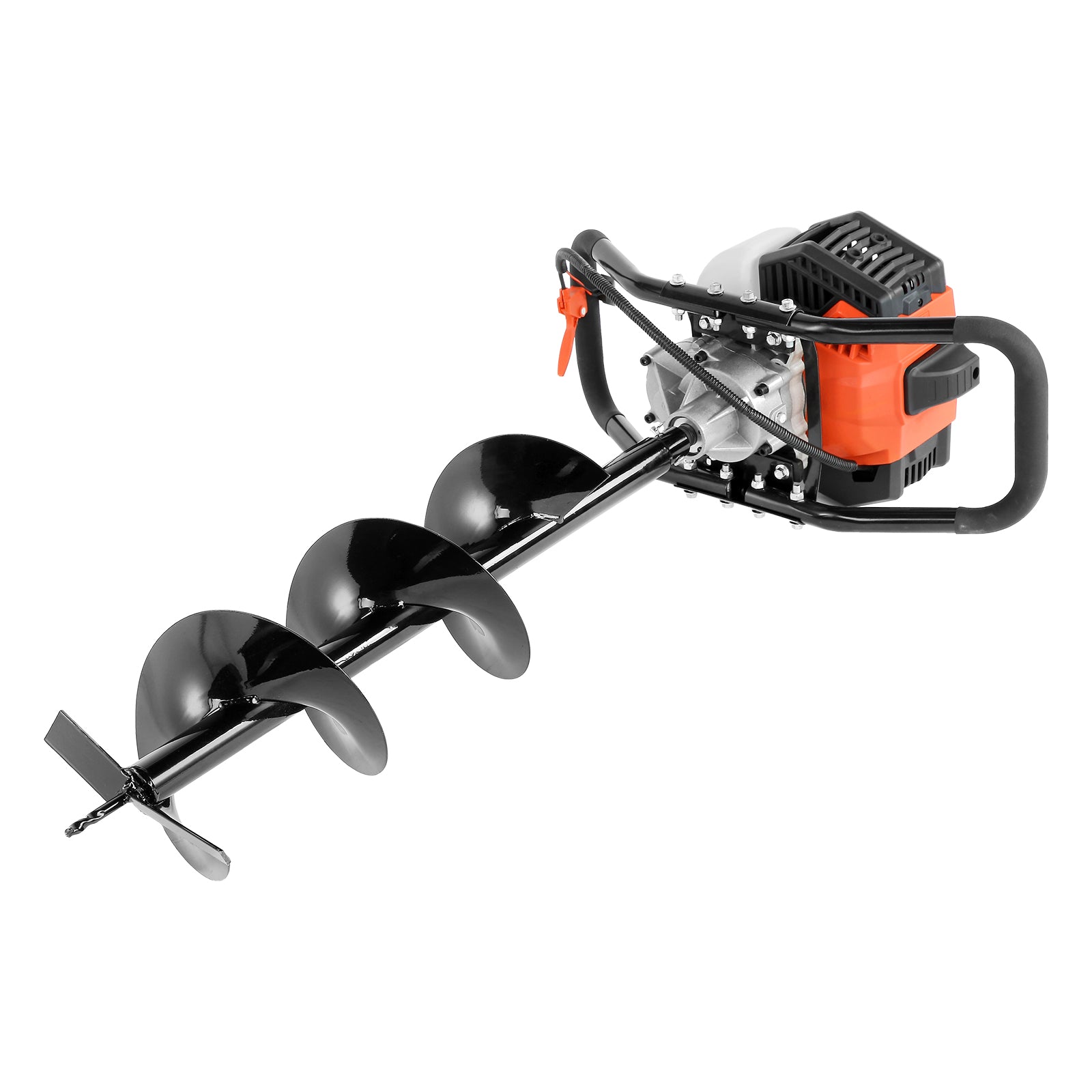 Post Hole Digger, 43cc 1250W Auger Post Hole digger, Gas Powered Earth Digger with 8" Earth Auger Drill Bit, 30 inch Long Alloy Steel Auger, for Farmland, Garden and Plant, EPA certification