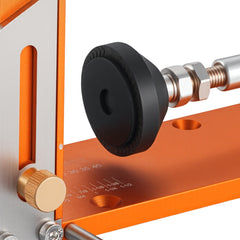 Pocket Hole Jig Kit, 1/2 to 1-1/2 in Adjustable, Jig Pocket Hole System with Toolcase, C-Clamp, Step Drill, Hex Wrench, Drill Stop Ring, Square Drive Bit, Reinforced Metal Frame, for Woodworking