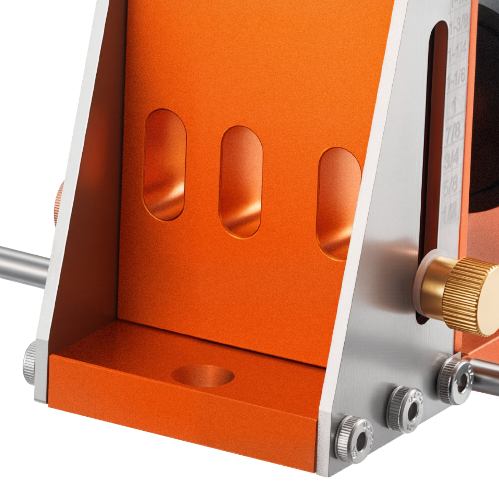 Pocket Hole Jig Kit, 1/2 to 1-1/2 in Adjustable, Jig Pocket Hole System with Toolcase, C-Clamp, Step Drill, Hex Wrench, Drill Stop Ring, Square Drive Bit, Reinforced Metal Frame, for Woodworking