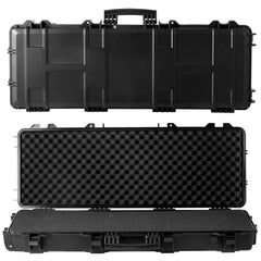 Tactical Range Case, Outdoor Tactical Hard Case with 3 Layers Fully-protective Foams, 42 inch lockable Hard Tactical Range Case with Wheels, IP67 Waterproof & Crushproof