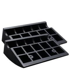 Rubber Curb Ramp 2 Pack, 6" Rise Height Heavy-Duty 33069 lbs/15 T Capacity Threshold Ramps, Driveway Ramps with Stable Grid Structure for Cars, Wheelchairs, Bikes, Motorcycles